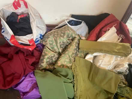 Photo of free Assorted fabric, some good sized pieces of satin, upholstery (Armathwaite CA4) #1