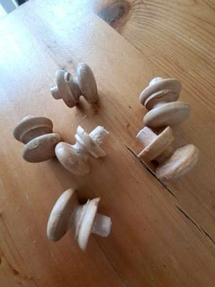 Photo of free 6 x wooden drawer knobs (Bransgore BH23) #1