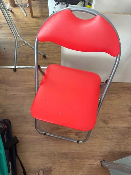 Photo of free Red folding chair (Telford, Madeley) #1