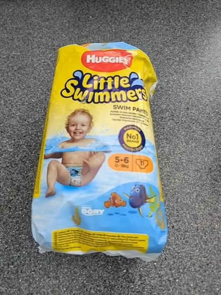 Photo of free 8 Huggies 5-6 (12-18kg) swim nappies (Shevington WN6) #1