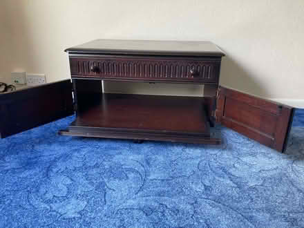 Photo of free Priory dark oak tv cabinet (Longton PR4) #2