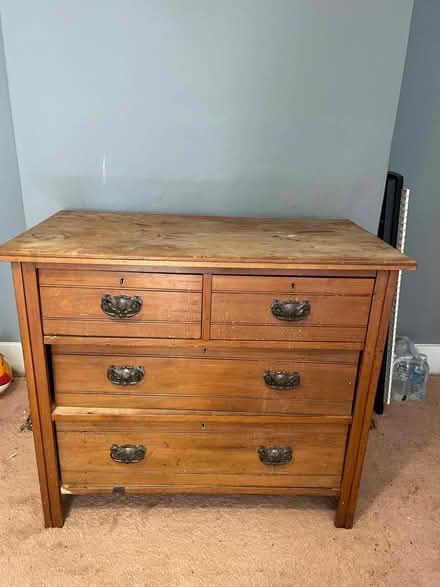Photo of free Vintage wooden chest of drawers (Kings Furlong RG21) #1