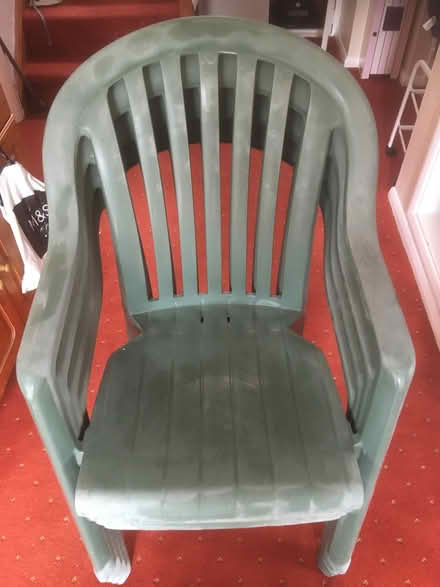 Photo of free Green plastic patio chairs (Digswell AL6) #1