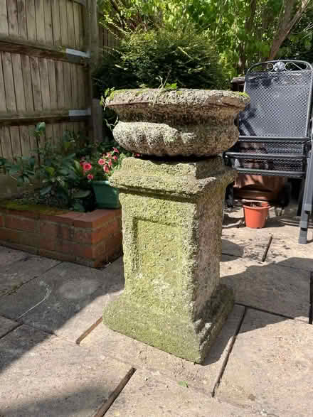 Photo of free Concrete Bird bath / planter (Earley RG6) #2