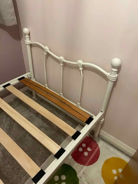 Photo of free Cream Metal Single Bed Frame (DA4) #2