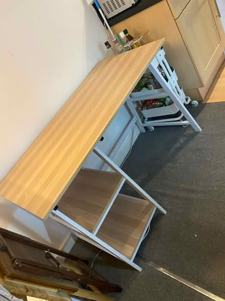 Photo of free Desk with two shelves (Nottingham NG7) #2