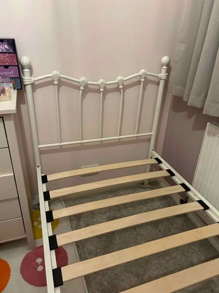 Photo of free Cream Metal Single Bed Frame (DA4) #1