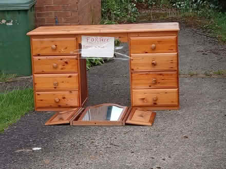 Photo of free Solid pine dresser with 3 mirrors Excellent condition. (Moreton CH46) #1