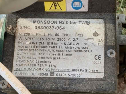 Photo of free Stuart Turner MONSOON Shower Pump (Kings Hill, ME19) #3