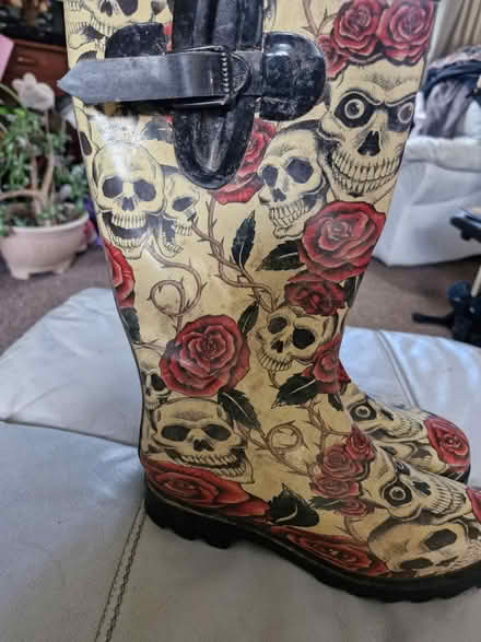 Photo of free Wellies skull and roses (SK14) #2