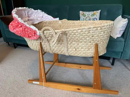 Photo of free Moses basket on rocking stand (Nr. St Ann’s Well BN3) #1