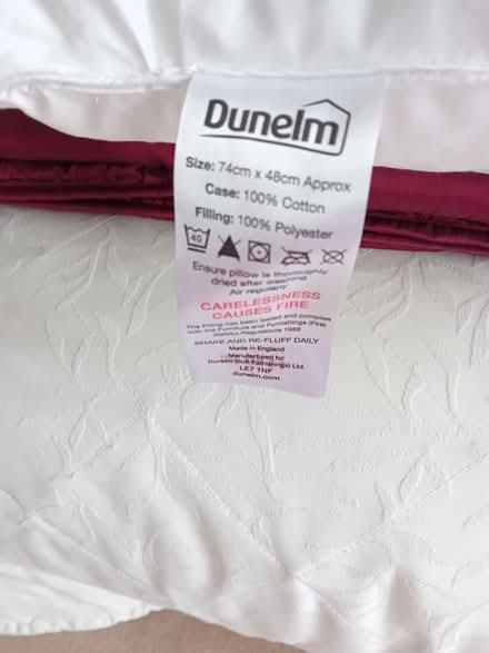 Photo of free Dunelm pillows as new x 2 (Bilton HG1) #1