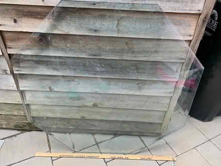 Photo of free 36 inch octagonal glass table top (North San Jose near Milpitas) #1