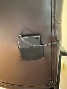 Photo of free Brown office chair, fraying in front #2
