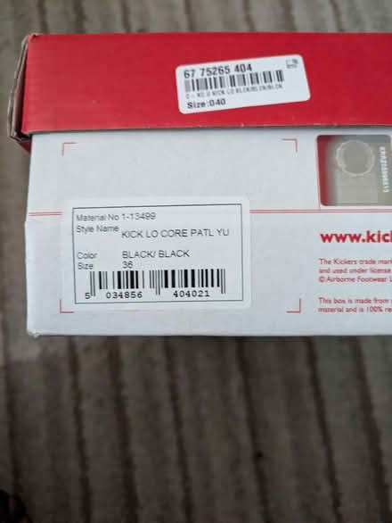 Photo of free Kicker shoes (Bermondsey SE16) #3