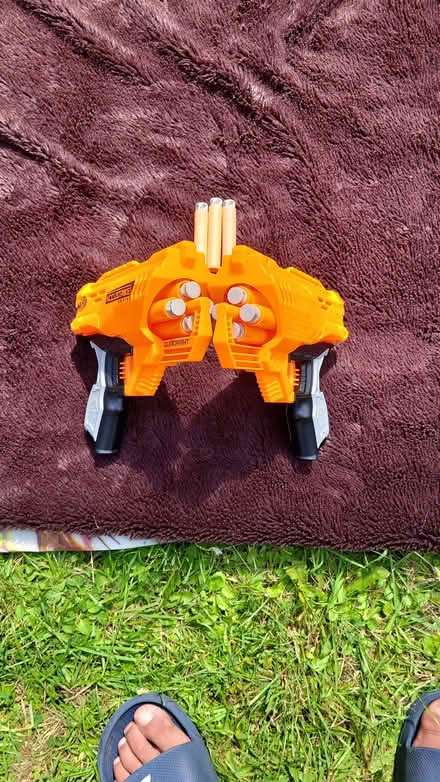 Photo of free 3 Nerf Guns - 1 large & 2 small inc bullets (Whittlebury NN12) #1