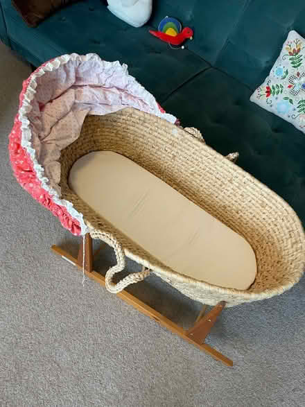 Photo of free Moses basket on rocking stand (Nr. St Ann’s Well BN3) #2