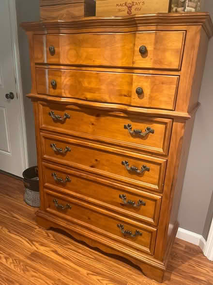 Photo of free Wood dresser pine (Tarrytown) #1