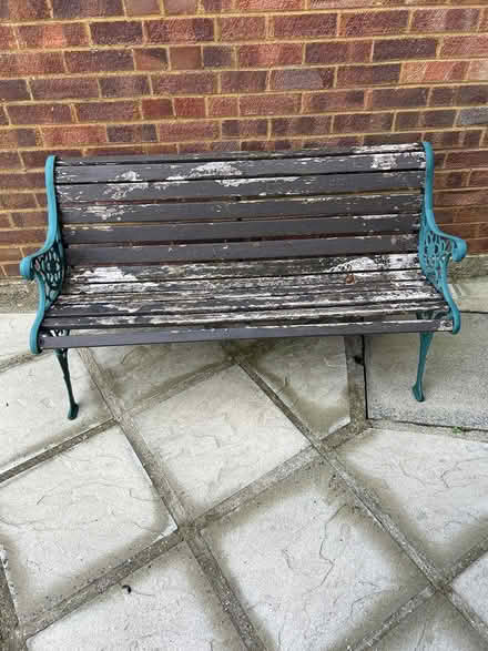 Photo of free Wooden Garden bench (Hitchin Ninesprings area) #1
