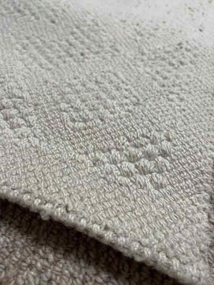 Photo of free Cream/oatmeal woollen rug (Broomhall S11) #2