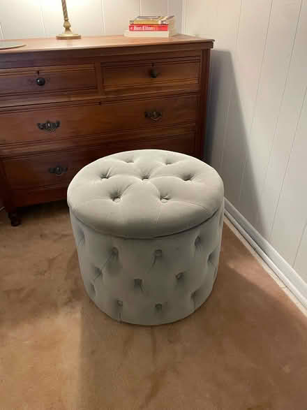 Photo of free Grey Storage Ottoman (Danbury Forest) #1
