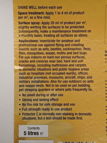 Photo of free 5 litres of cypermethrin insecticide spray (Petersfield Ward CB1) #2