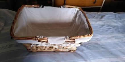Photo of free cream linen lined small basket (New Street, Ludlow) #1