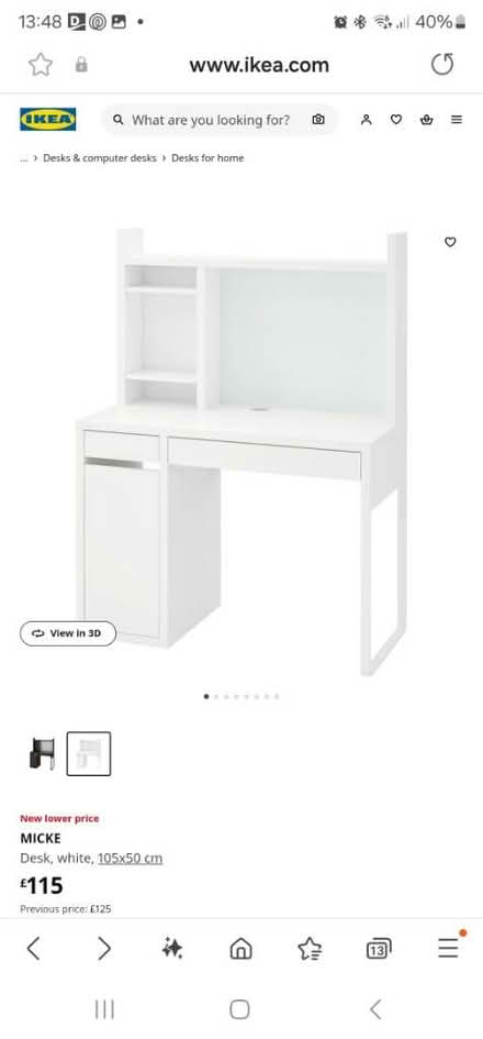 Photo of free IKEA Micke desk backboard (Maidenhead SL6) #2