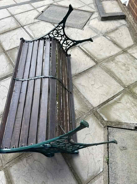 Photo of free Wooden Garden bench (Hitchin Ninesprings area) #4