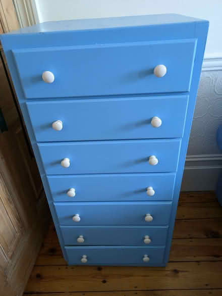 Photo of free Blue chest of drawers (Colney Hatch N10) #1