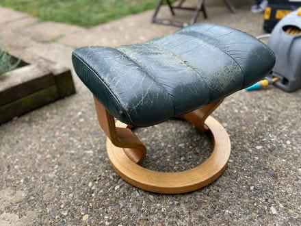 Photo of free Ekornes leather foot stool (Welling DA16) #1