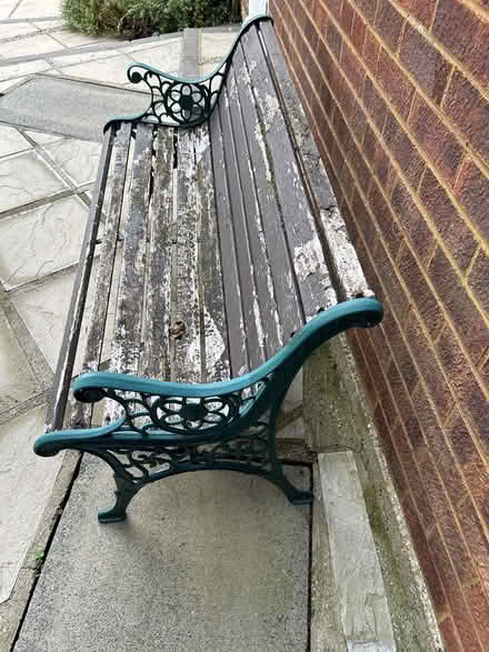 Photo of free Wooden Garden bench (Hitchin Ninesprings area) #3