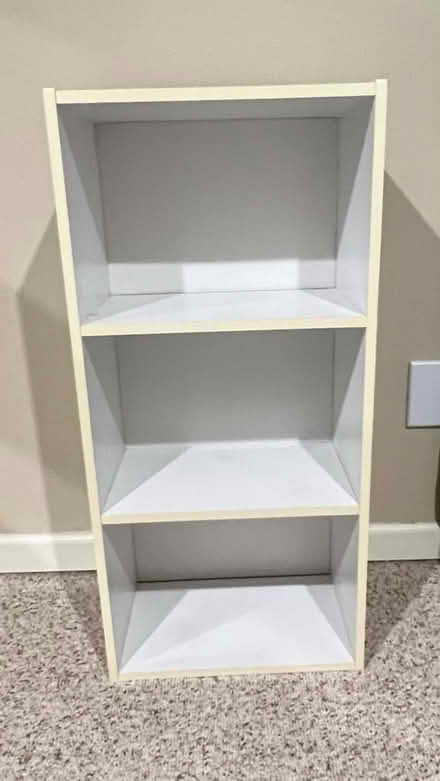 Photo of free 2 White MDF shelving units (Guilford, CT) #2