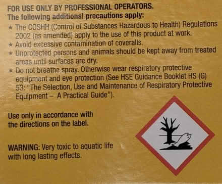 Photo of free 5 litres of cypermethrin insecticide spray (Petersfield Ward CB1) #4