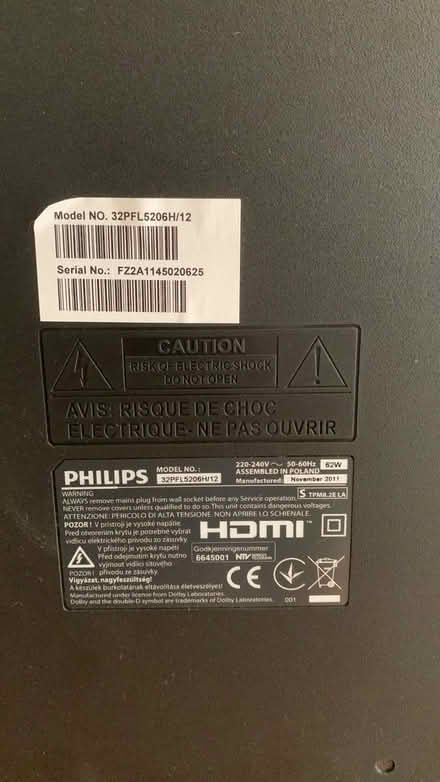 Photo of free 32” Phillips TV (Off Dalston Lane E8) #4