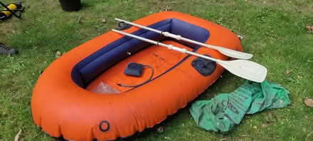 Photo of free Inflatable pvc boat with oars (Woking GU22) #1