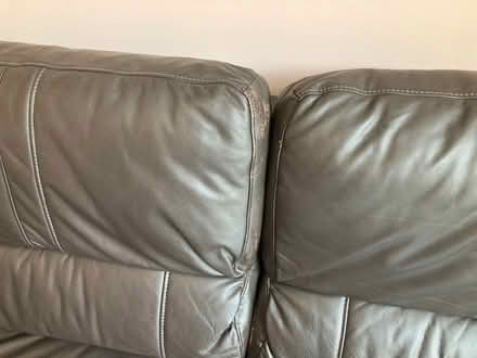 Photo of free 3 seater black leather sofa (Greenhill S8) #1
