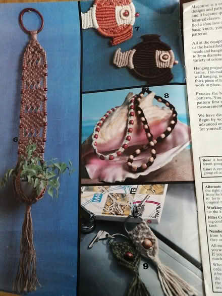 Photo of free Macrame book and beads (Leybourne, w/m ,ME19) #1