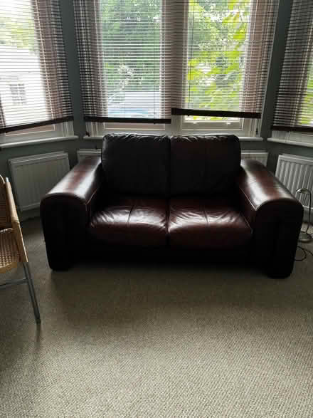 Photo of free Leather 2 & 3 seater sofas (Stoneygate, Leicester LE2) #1