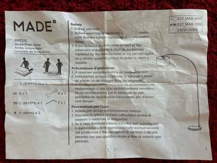 Photo of free Arche floor lamp (SW11) #4