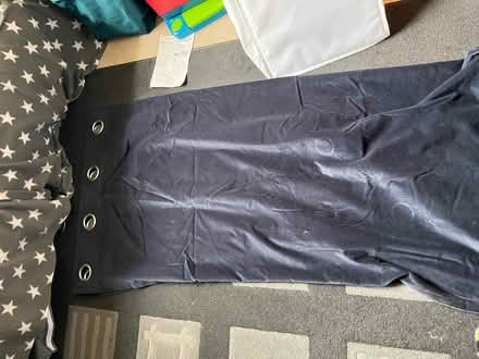 Photo of free Blue curtains, slightly faded (Woodley RG5) #2
