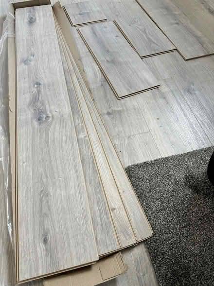 Photo of free Grey laminate flooring leftovers (Chigwell IG7) #1