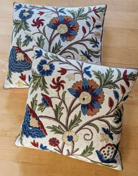 Photo of free Two cushions with needlework covers (Petersfield Ward CB1) #1