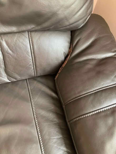 Photo of free 3 seater black leather sofa (Greenhill S8) #3