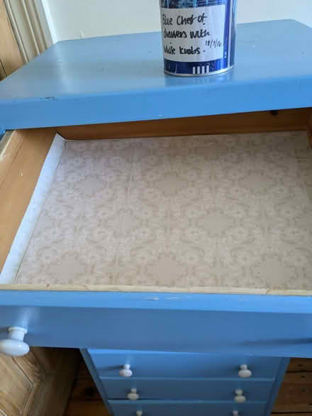 Photo of free Blue chest of drawers (Colney Hatch N10) #3