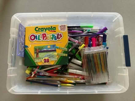 Photo of free Bin of art supplies (Hagerstown- North End) #1