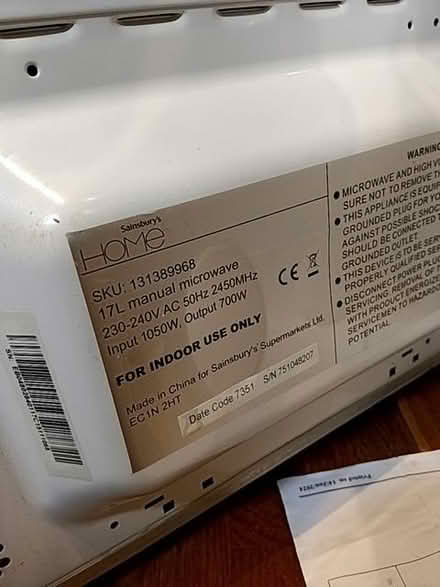 Photo of free Microwave oven (Bruntsfield EH10) #3