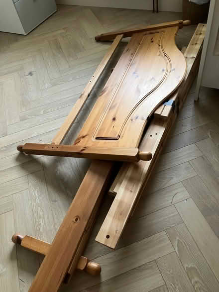 Photo of free Pine double bed frame (+ mattress if required) (Stannington S6) #2