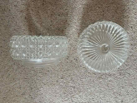 Photo of free Ceiling lights (2) - glass 20cm (Bookham, Leatherhead) #1