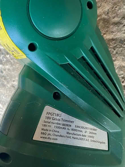 Photo of free Cordless Grass strimmer (Croydon) #2